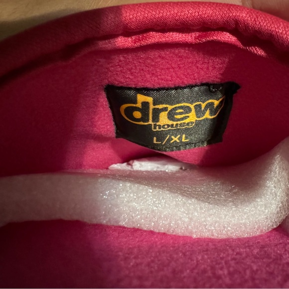 Women’s size L/XL Drew House slippers mascot face magenta Justin Bieber slides - Picture 4 of 4